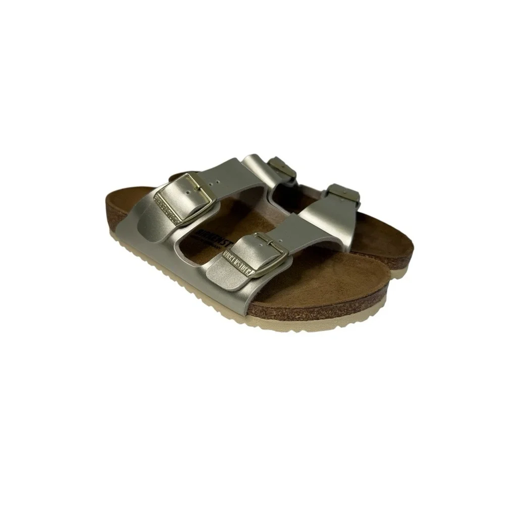 Birkenstock Arizona Kids Gold Electric Metallic Girls Size 13C‎